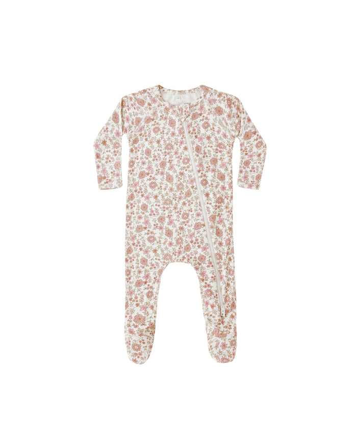 BAMBOO ZIP FOOTIE || BLOOM