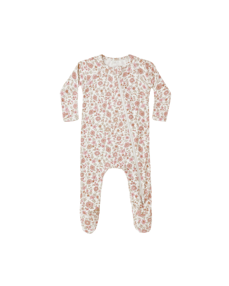 BAMBOO ZIP FOOTIE || BLOOM