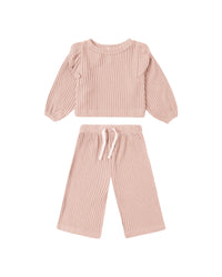 RUFFLE COZY SET || ROSE