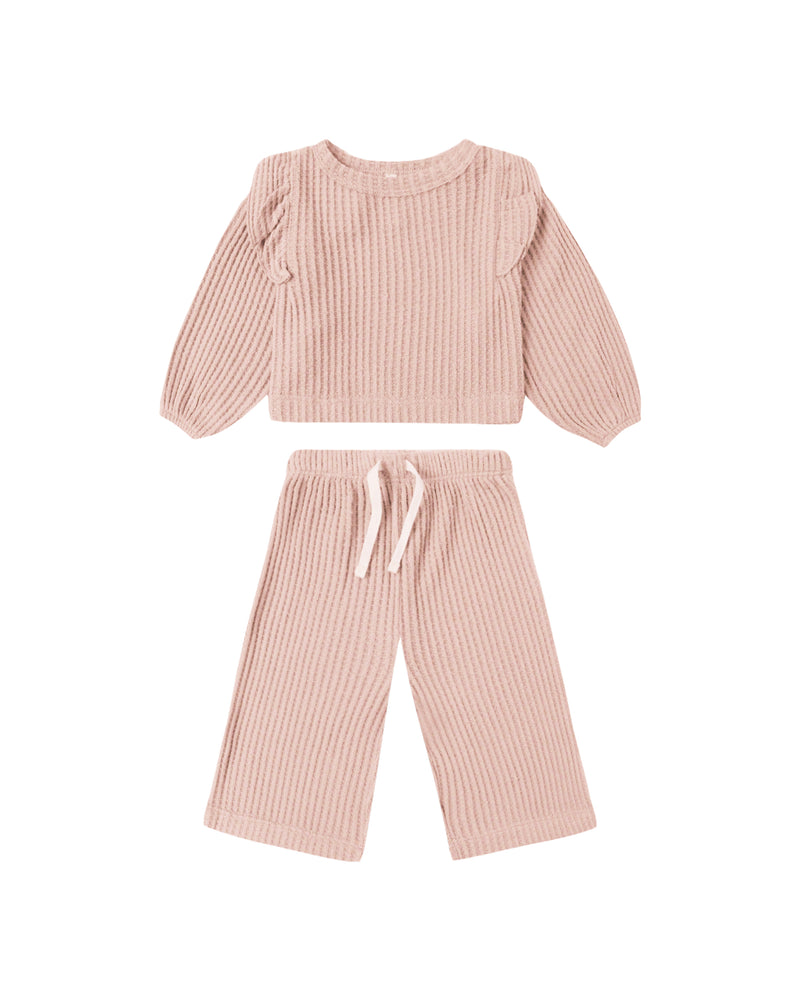 RUFFLE COZY SET || ROSE