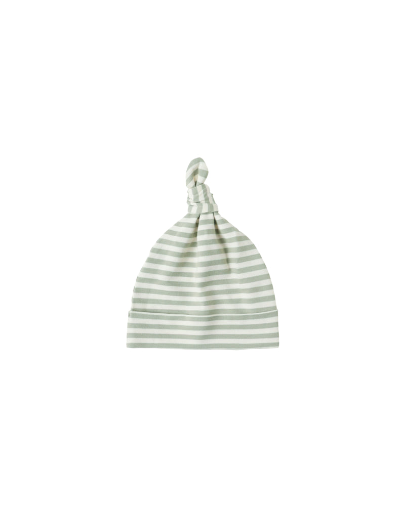 KNOTTED BABY HAT || FERN STRIPE