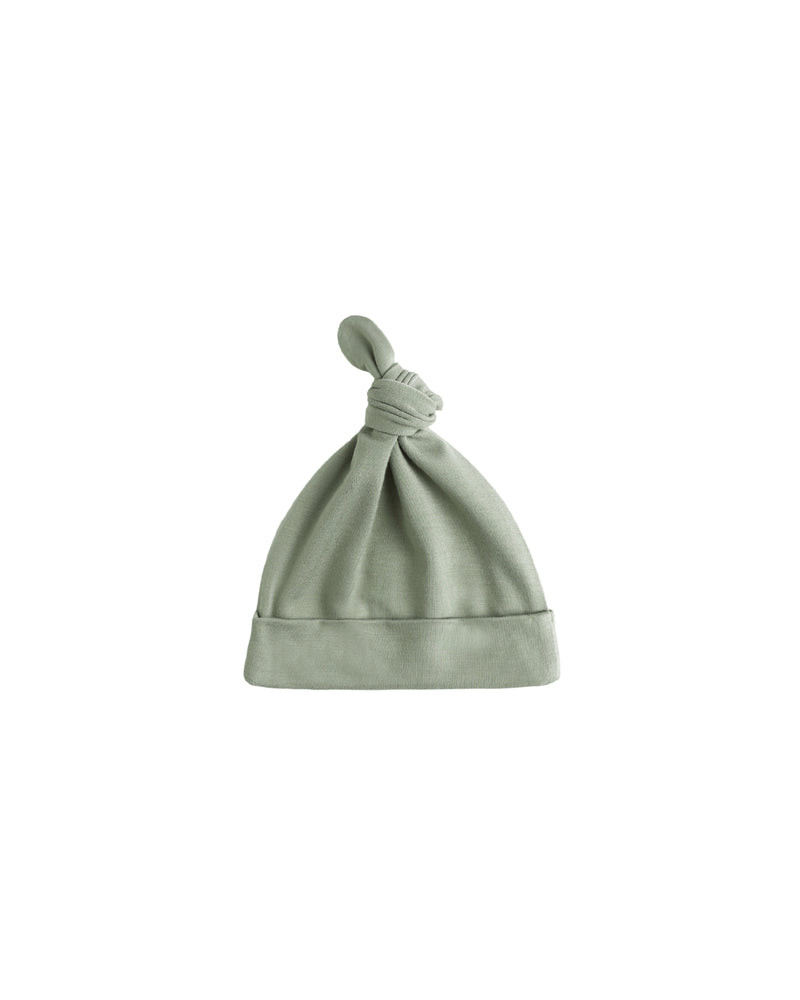 BAMBOO KNOTTED BABY HAT || FERN