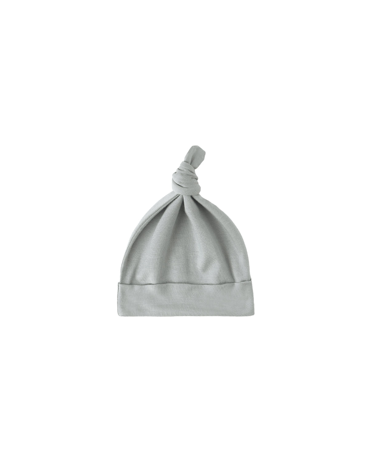 KNOTTED BABY HAT || STEEL BLUE