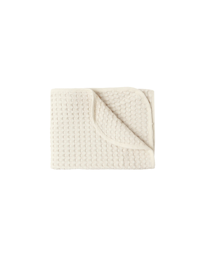 WAFFLE BABY BLANKET || NATURAL