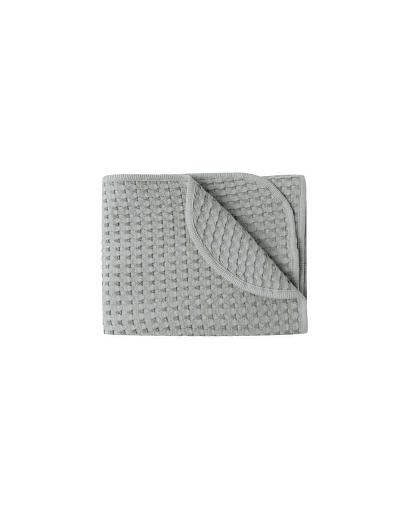 WAFFLE BABY BLANKET || STEEL BLUE
