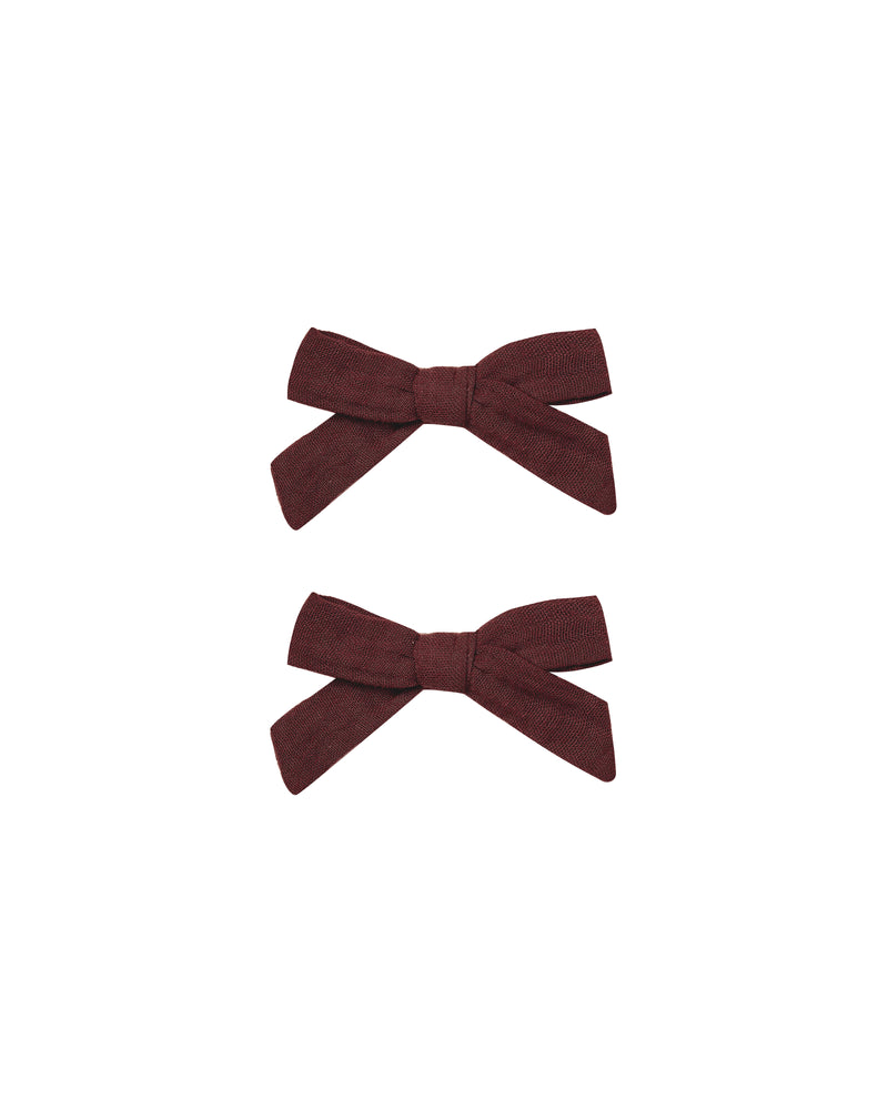 Bows, Set Of 2 | Burgundy