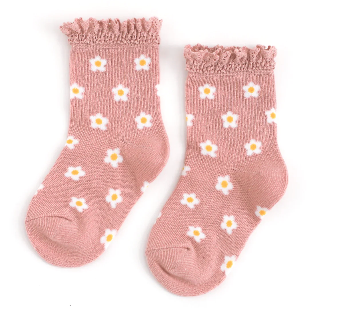 Blush Flowers Lace Midi Sock