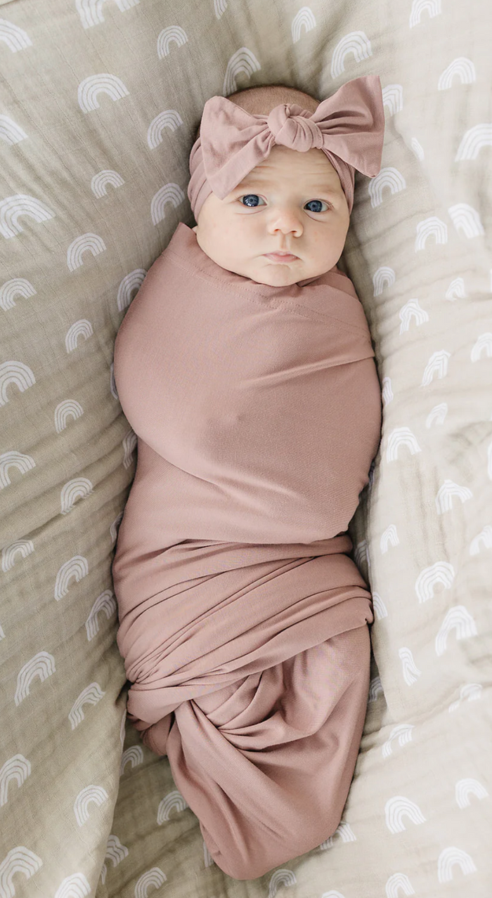 Dusty Rose Bamboo Stretch Swaddle