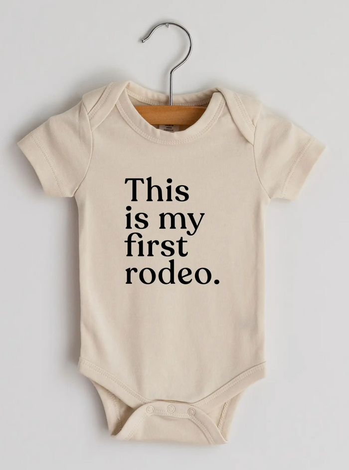 Long Sleeve  First Rodeo Bodysuit - Cream