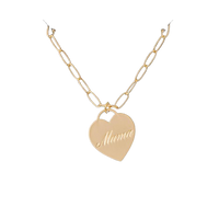 GOLD DIPPED MAMA HEART PENDANT NECKLACE