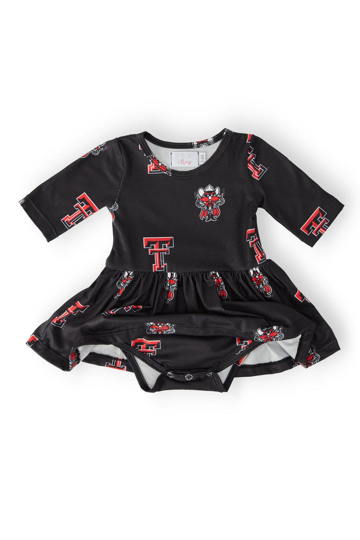 TEXAS TECH BLACK RAIDER RED SLEEVE TWIRL BODYSUIT
