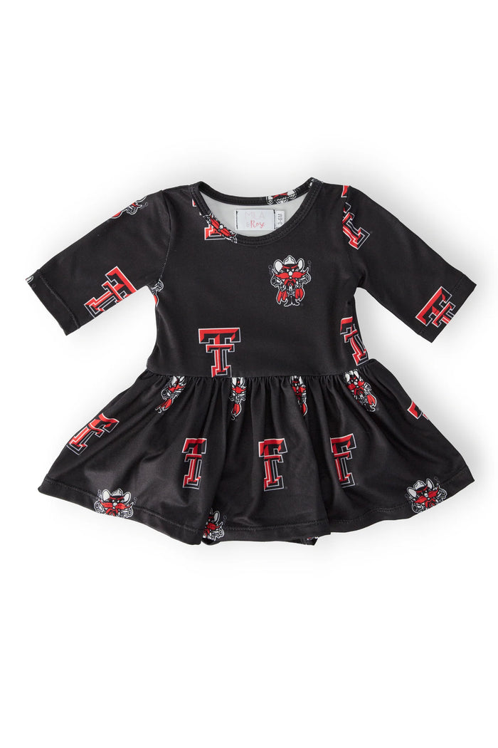 TEXAS TECH BLACK RAIDER RED SLEEVE TWIRL BODYSUIT