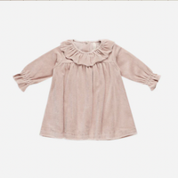 Velour Baby Dress || Blush