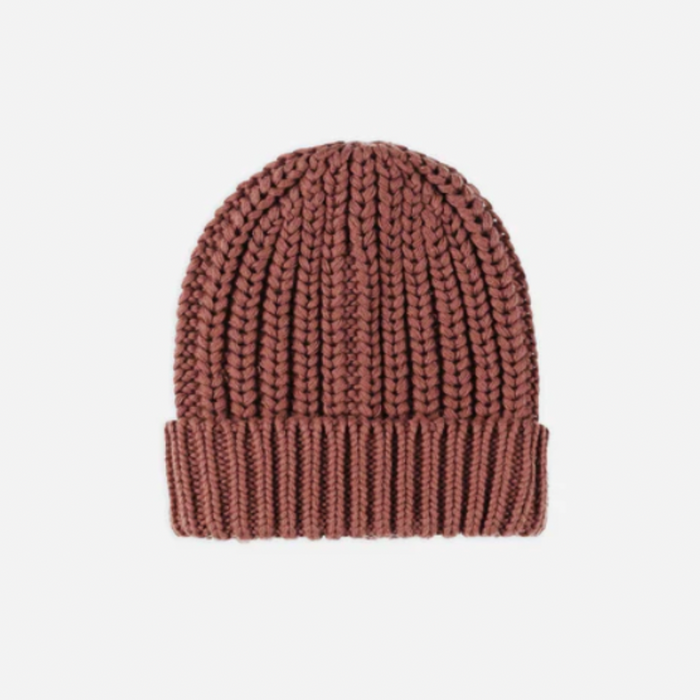 Chunky Knit Beanie || Cranberry