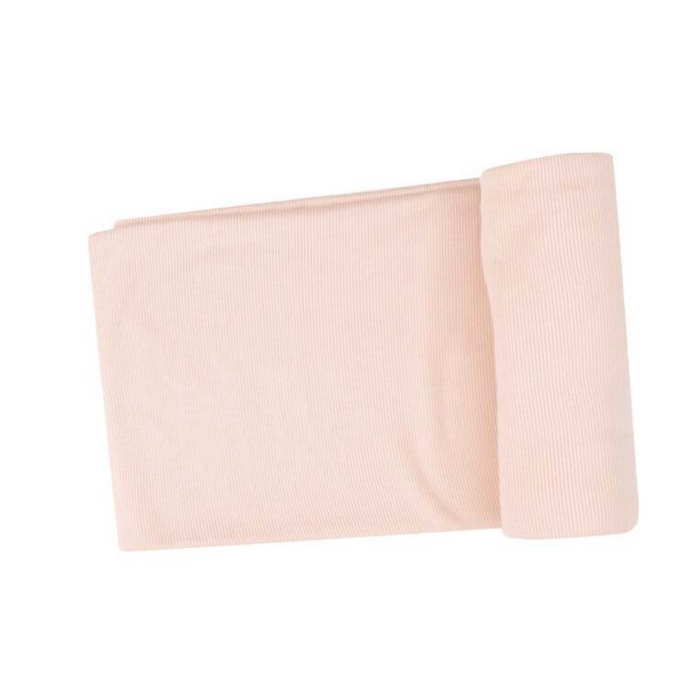 Solid Rose Smoke Rib Swaddle Blanket