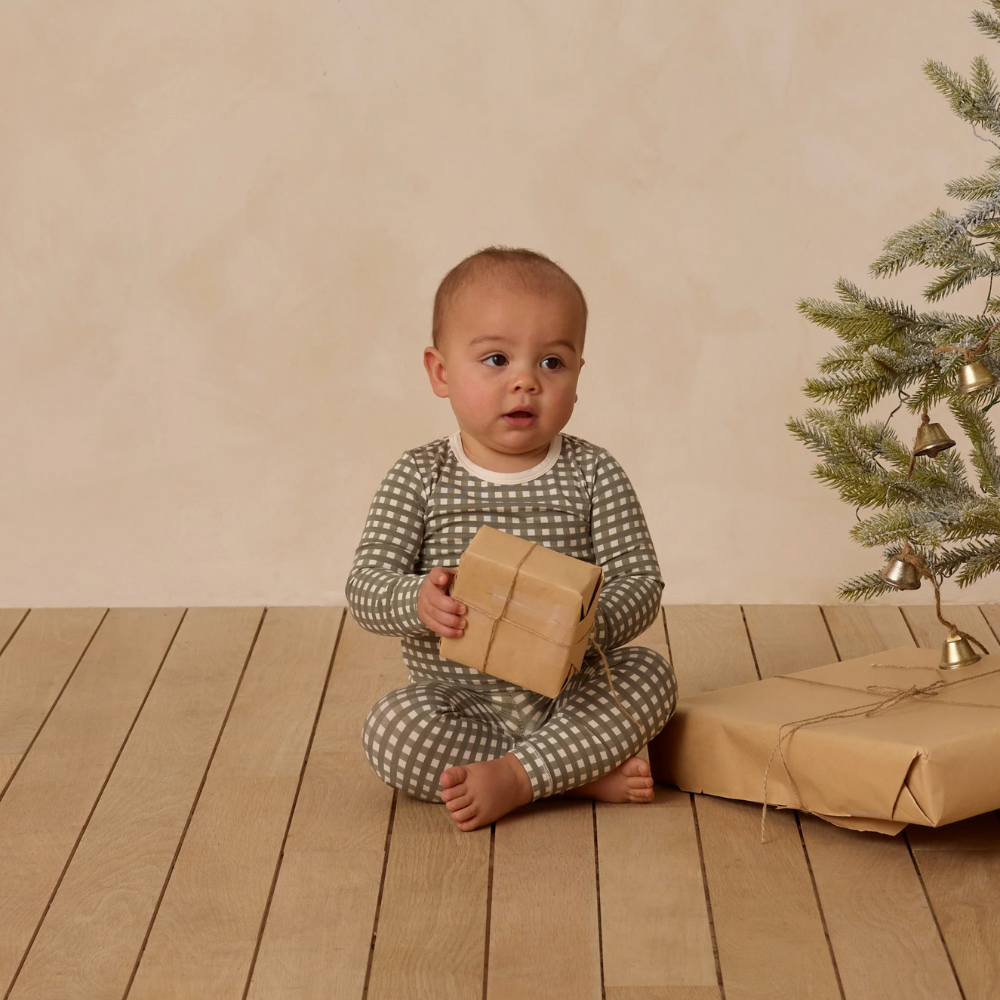 BAMBOO PAJAMA SET || FOREST CHECK