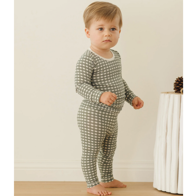 BAMBOO PAJAMA SET || FOREST CHECK