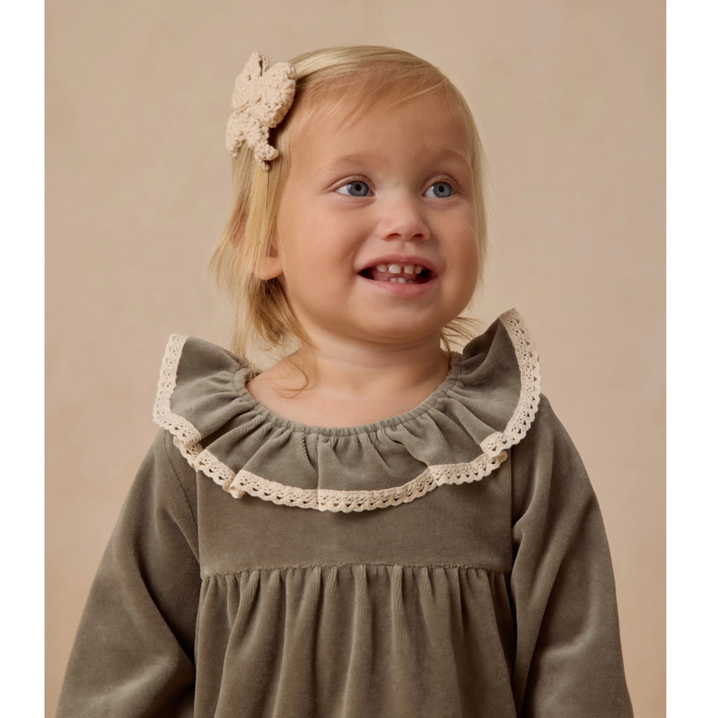 VELOUR BABY DRESS || FOREST