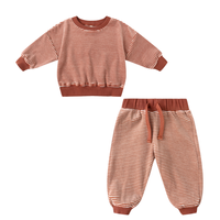 VELOUR RELAXED SWEATSHIRT + SWEATPANT || CANDY STRIPE