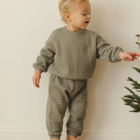 TEXTURED SWEAT SET || FOREST