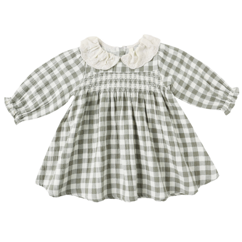CALLIE DRESS || FOREST CHECK