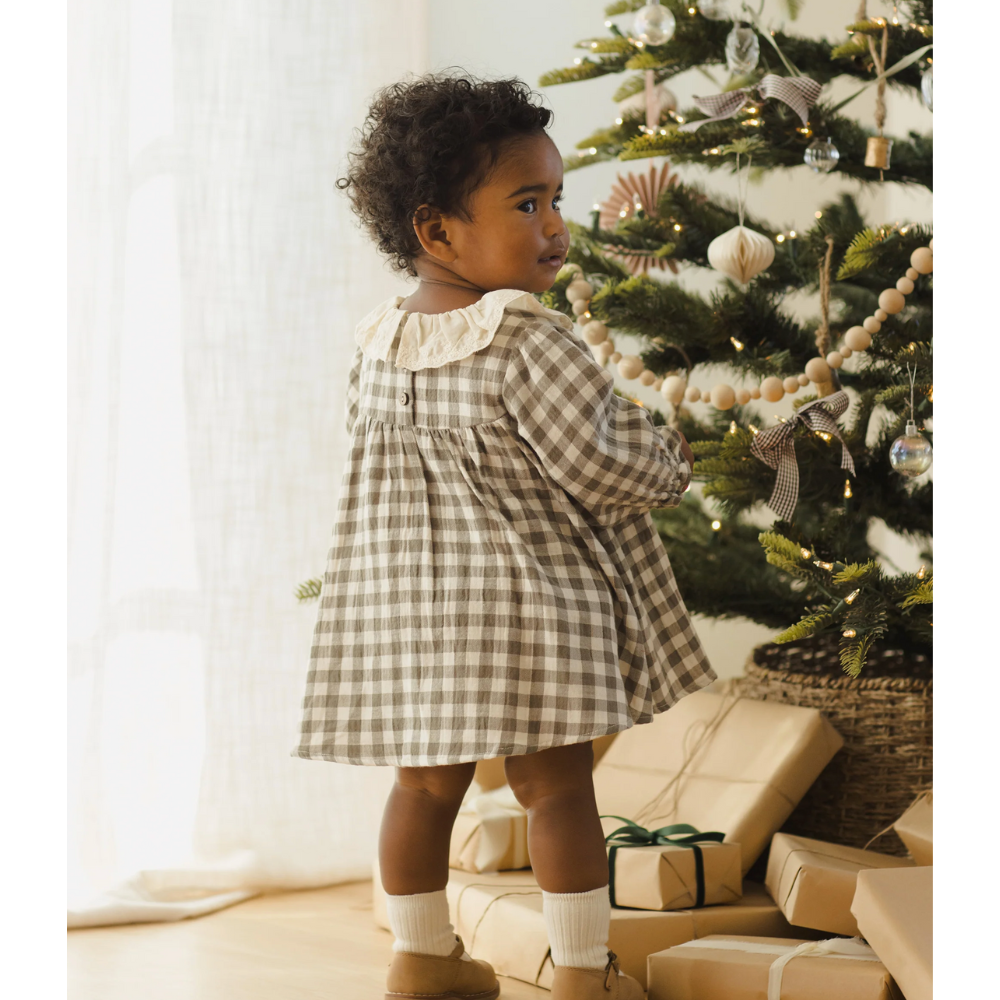 CALLIE DRESS || FOREST CHECK