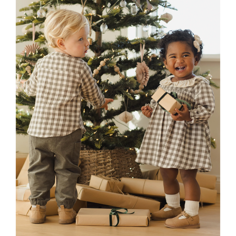 CALLIE DRESS || FOREST CHECK