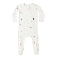 BAMBOO ZIP FOOTIE || WINTER WONDERLAND