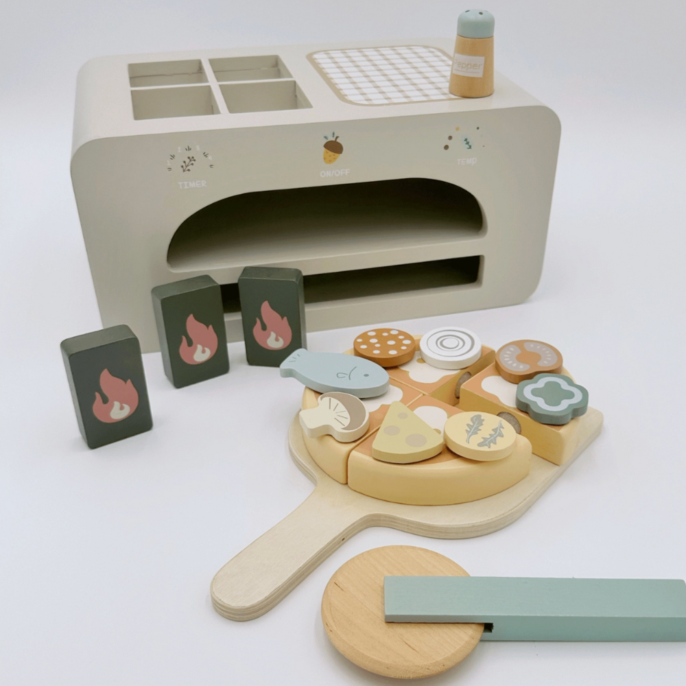 Wooden Pizza Oven Set