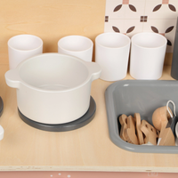 Wooden Play Kitchen Set Cooking 22pc