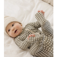 BAMBOO ZIP FOOTIE || FOREST CHECK