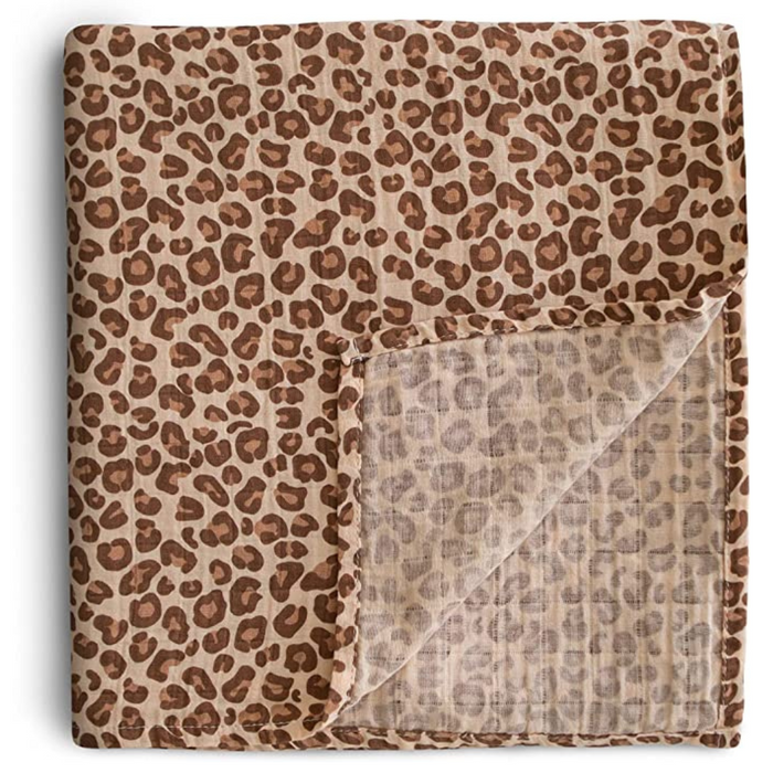 Muslin Swaddle Blanket- Leopard