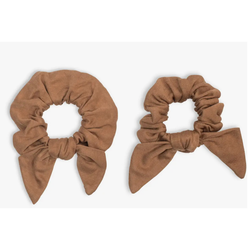Bamboo Mommy + Me Scrunchies - Tan