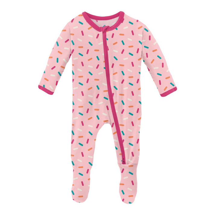 Footie with Zipper- Lotus Sprinkles