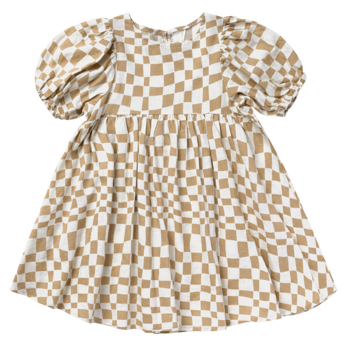 Naomi Dress || Sand Check