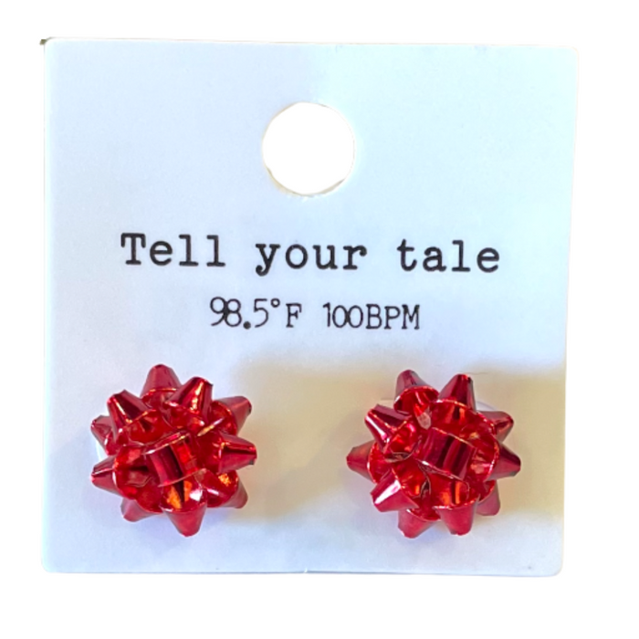 Christmas Bow Earrings