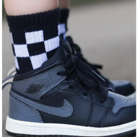 Black Checkered Socks