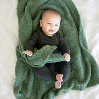 Bamboni Receiving Blanket- Olive