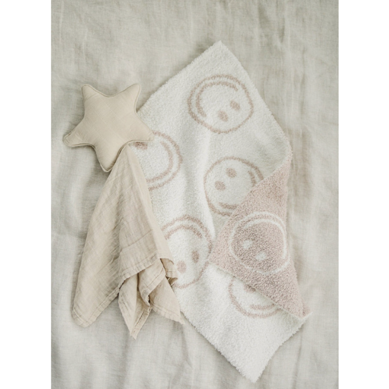 Smiley Taupe Plush lovey
