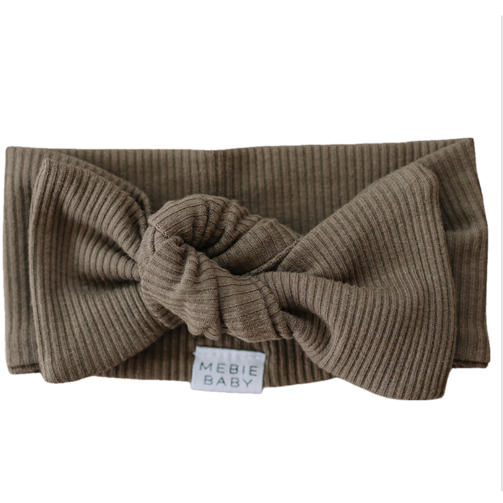 Cocoa Organic Cotton Ribbed Head Wrap