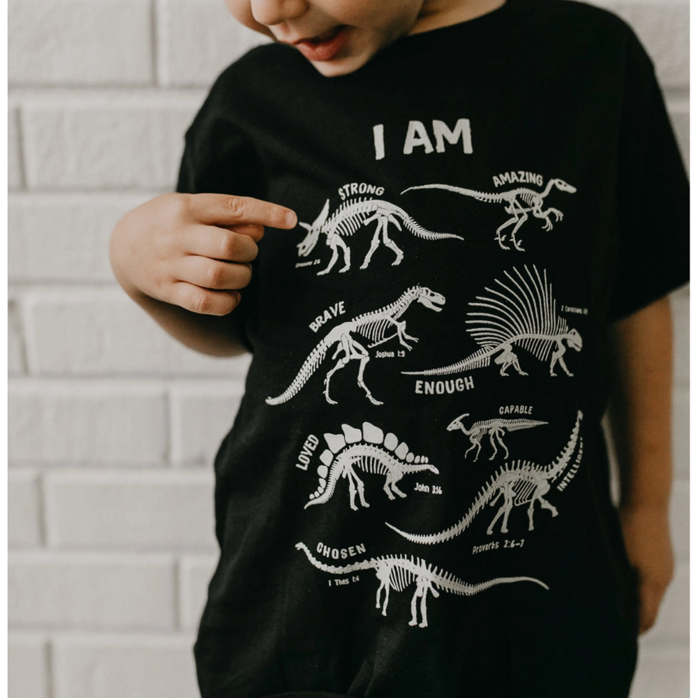 Dino Skeleton Affirmation Words -Glow in the Dark