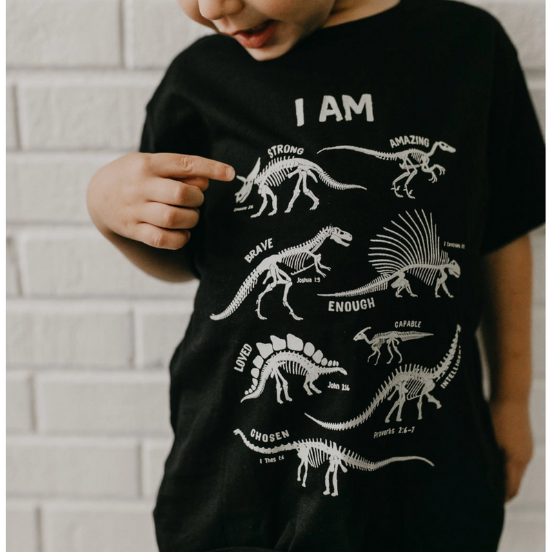 Dino Skeleton Affirmation Words -Glow in the Dark