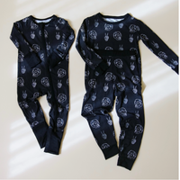 Bamboo Zip Pj Skulls