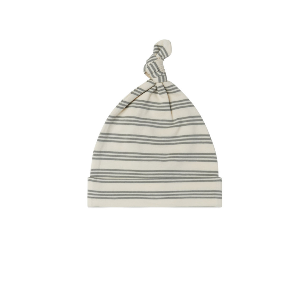 Knotted Baby Hat || Basil Stripe