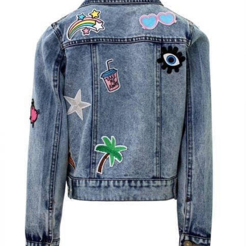 All About The Patch Crop Denim Jacket 2/3T