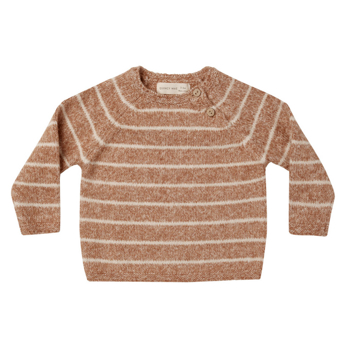 Ace Knit Sweater || Cinnamon Stripe (6/12M)