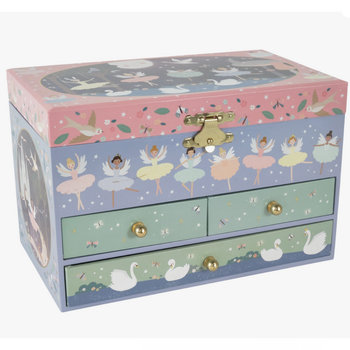 Musical Jewellery Box with 3 Drawers - Enchanted