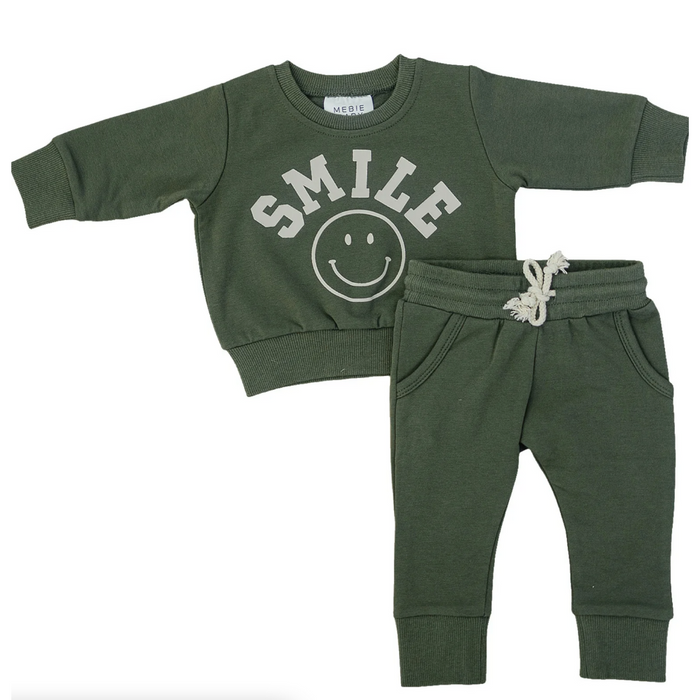 Olive Smile French Terry Set