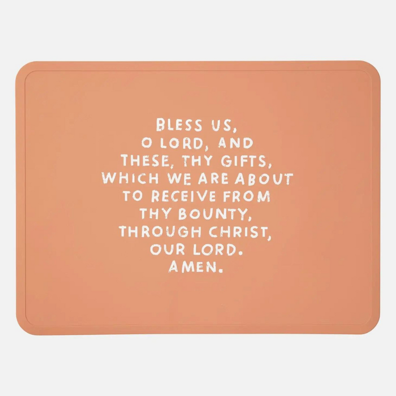 Meal Blessing Silicone Placemat Pink