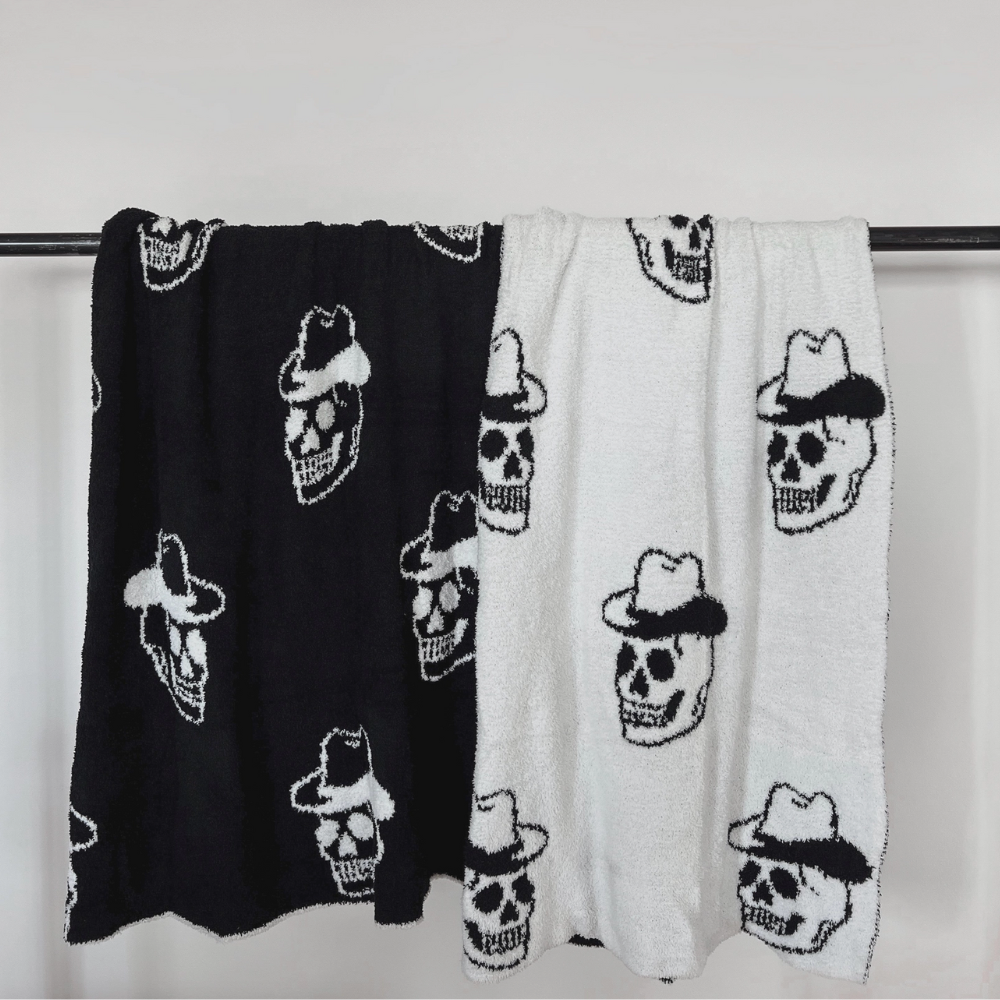 Cowboy Skull | Knit Baby Blanket